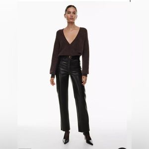 Wilfred Melina Pant, Size 4- Leather straight leg pants